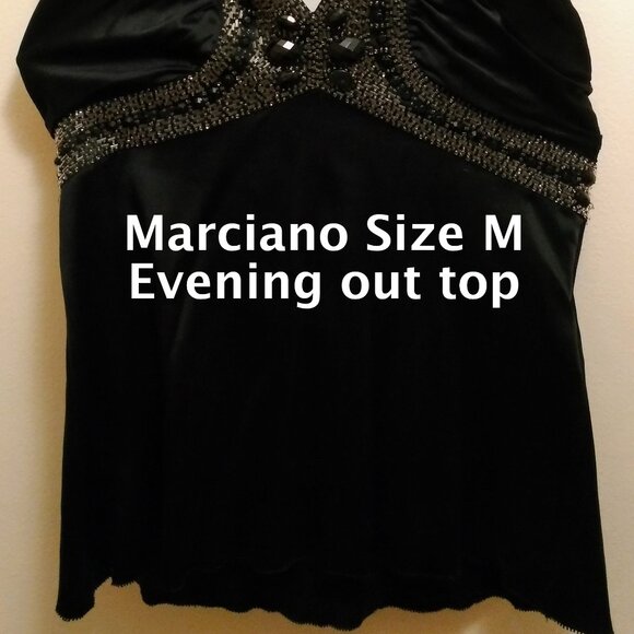 Marciano silk halter evening top, size M - Picture 2 of 3